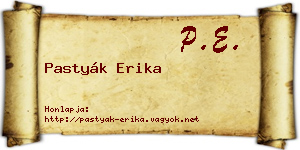 Pastyák Erika névjegykártya